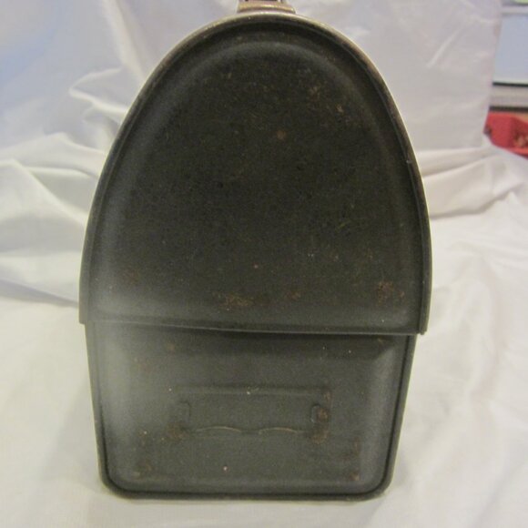 VTG THERMOS "V" METAL LUNCH BOX, W/HANDLE, DOME SHAPED - Picture 5 of 12